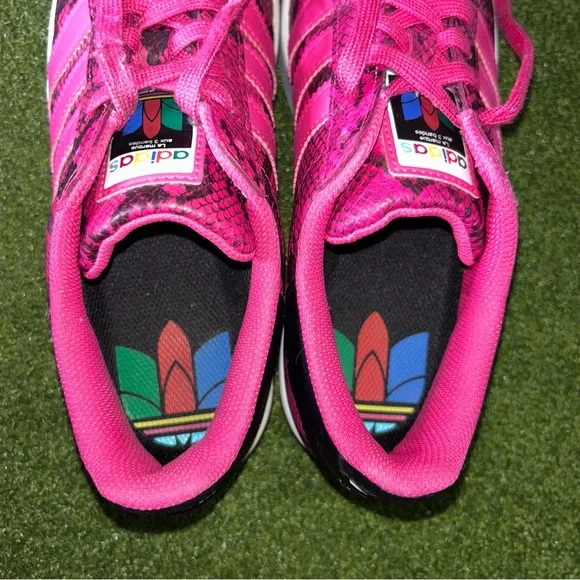 Adidas Superstar Bold Magenta Pink Snakeskin Platform FW3696 Shoes Women’s 7 - Picture 8 of 9